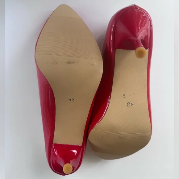 Women Classic Pumps Bowtie Patent Leather Closed Pointed Toe High Heel Shoes 10 - Picture 7 of 7